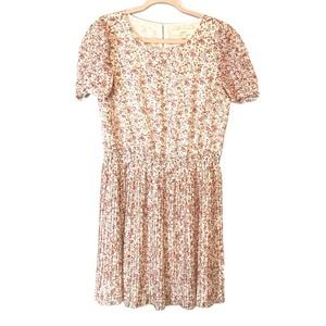 Loft Cottagecore Floral Pleated Dress